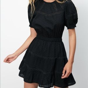 Zara Swiss dot embroidered dress